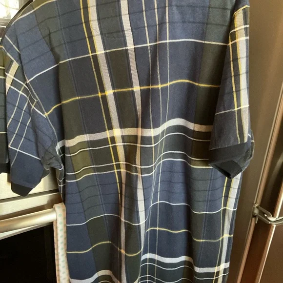 Chaps Ralph Lauren short sleeve preppy plaid polo. Size lg. flannel feel - Picture 9 of 9